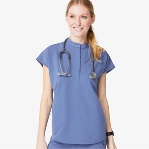 Big Sky Rafaela - Mandarin Collar Scrub Top FIGS